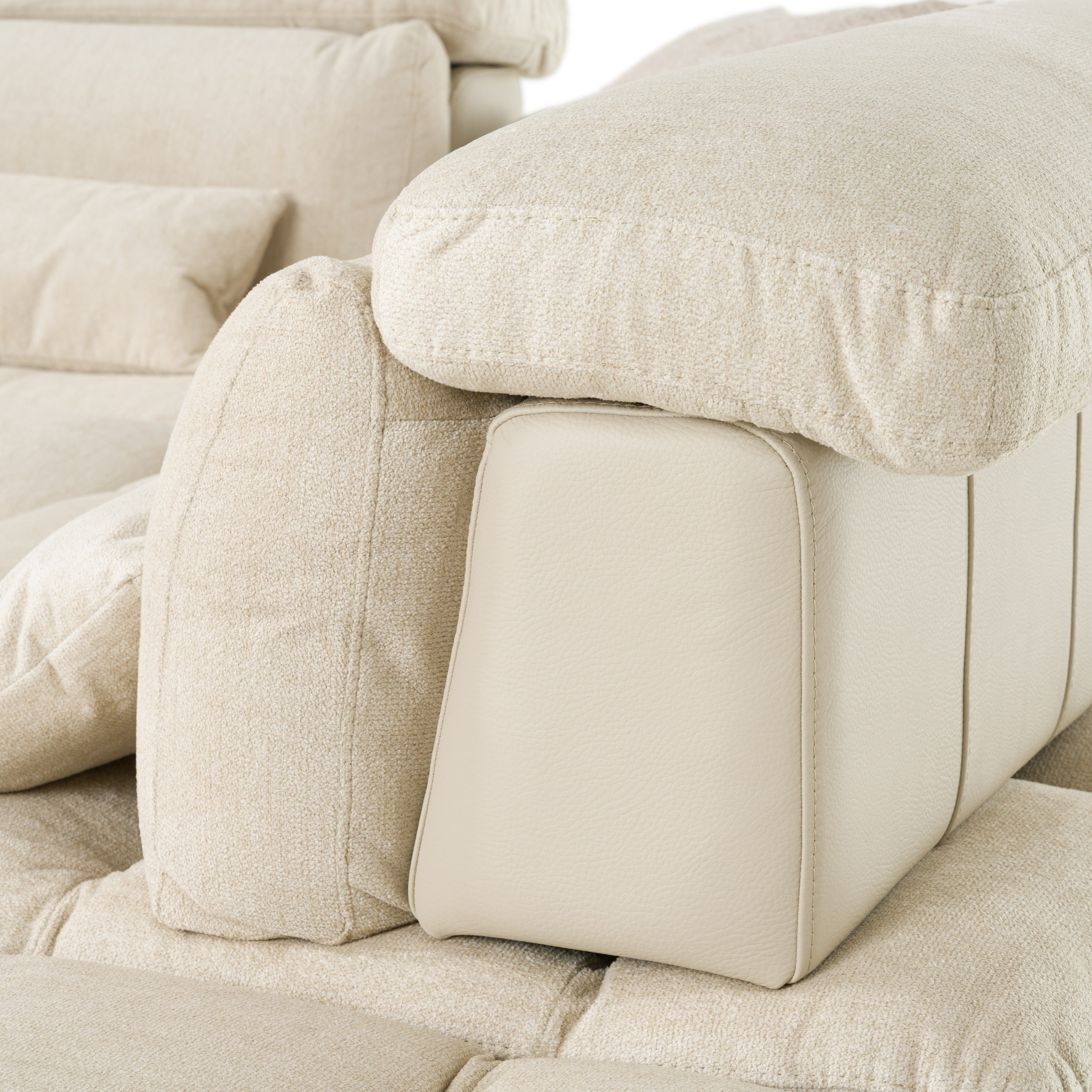 David Ferrari Panorama - Italian Modern Beige Fabric Modular Sectional Sofa