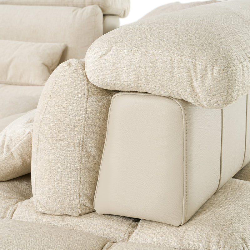 David Ferrari Panorama - Italian Modern Beige Fabric Modular Sectional Sofa