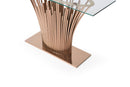 Modrest Paxton - Modern Glass + Rosegold Console Table