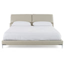Modrest Pearson - Modern Light Grey Leather Bed