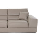 Divani Casa Pella - Modern Grey Italian Leather U Shaped Sectional Sofa