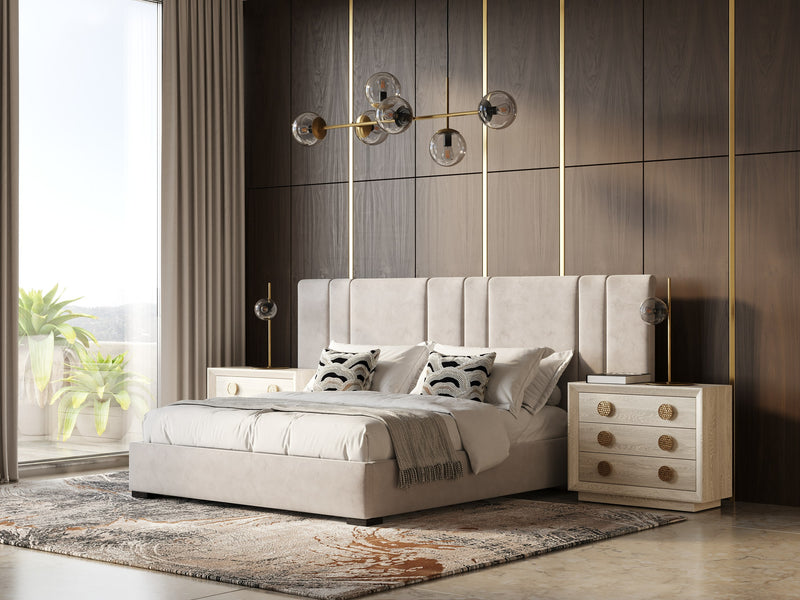 Modrest Penelope - Modern Grey Velvet Bed