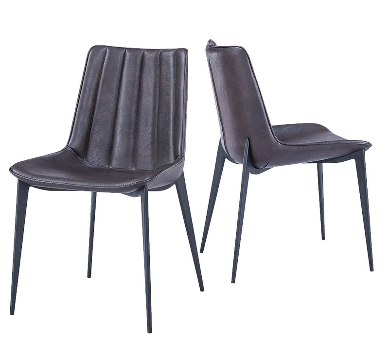 Modrest Peoria - Modern Brown & Black Dining Chair (Set of 2)