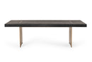 Modrest Perret - Large Glam Black Ash + Brushed Brass Dining Table