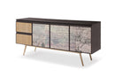 Modrest Phelan - Modern Smoked Ash & Brass Buffet