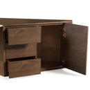 Modrest Pilot - Modern Dark Walnut + Beige Leather Desk