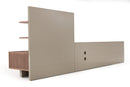 Nova Domus Pompeii Contemporary Grey & Walnut Entertainment Center