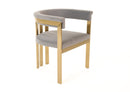 Modrest Pontiac - Modern Grey Velvet + Champagne Gold Dining Chair