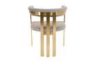 Modrest Pontiac - Modern Grey Velvet + Champagne Gold Dining Chair
