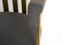 Modrest Pontiac - Modern Grey Velvet + Champagne Gold Dining Chair