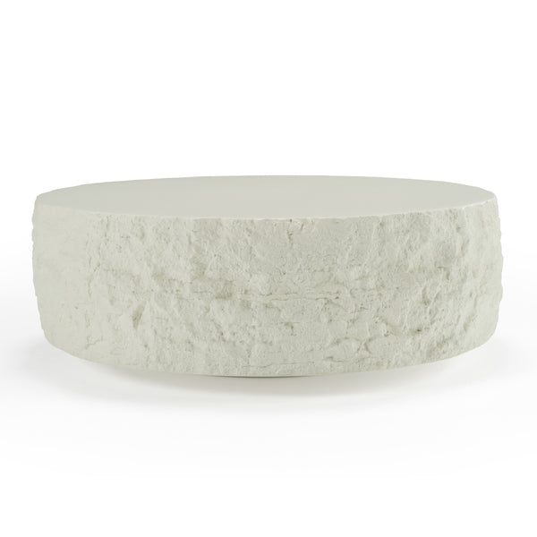 Modrest Quarry - Modern Off-White Round Coffee Table
