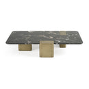 Modrest Quest - Modern Black Rose Marble + Antique Brass Coffee Table