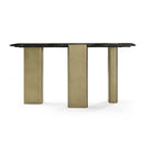 Modrest Quest - Modern Black Rose Marble + Antique Brass Console Table