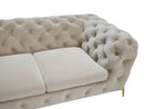 Divani Casa Quincey - Transitional Beige Velvet Loveseat