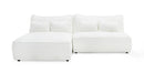 Divani Casa Racine - Modern White Fabric Modular Sectional Sofa