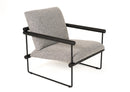 Modrest Ravina - Modern Grey Fabric + Black Accent Chair