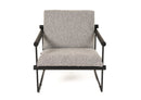 Modrest Ravina - Modern Grey Fabric + Black Accent Chair