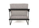 Modrest Ravina - Modern Grey Fabric + Black Accent Chair