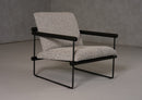 Modrest Ravina - Modern Grey Fabric + Black Accent Chair
