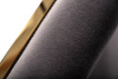 Modrest Reba Modern Grey Velvet & Gold Dining Chair (Set of 2)