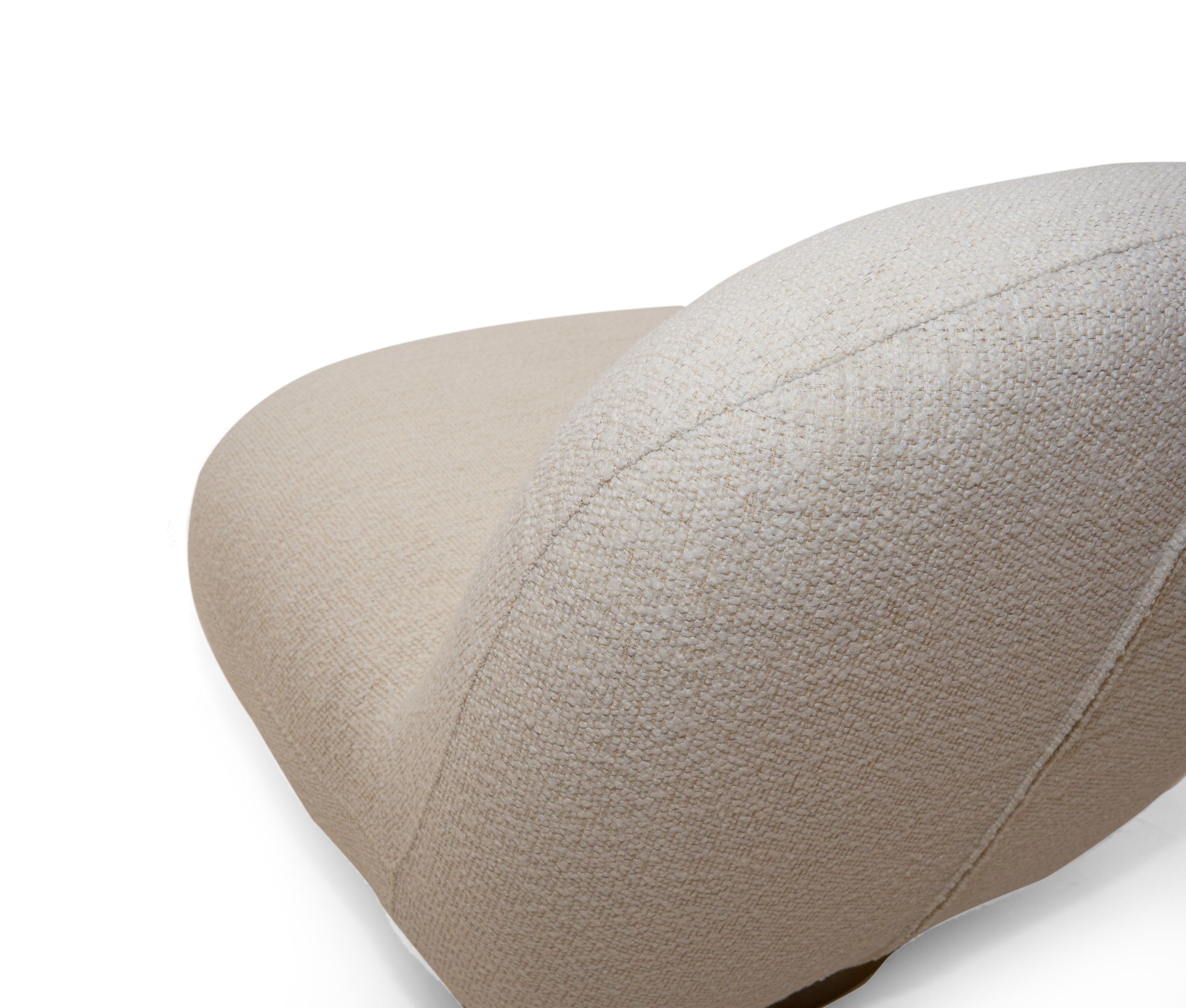 Modrest Renee - Modern Cream Fabric Swivel Chair