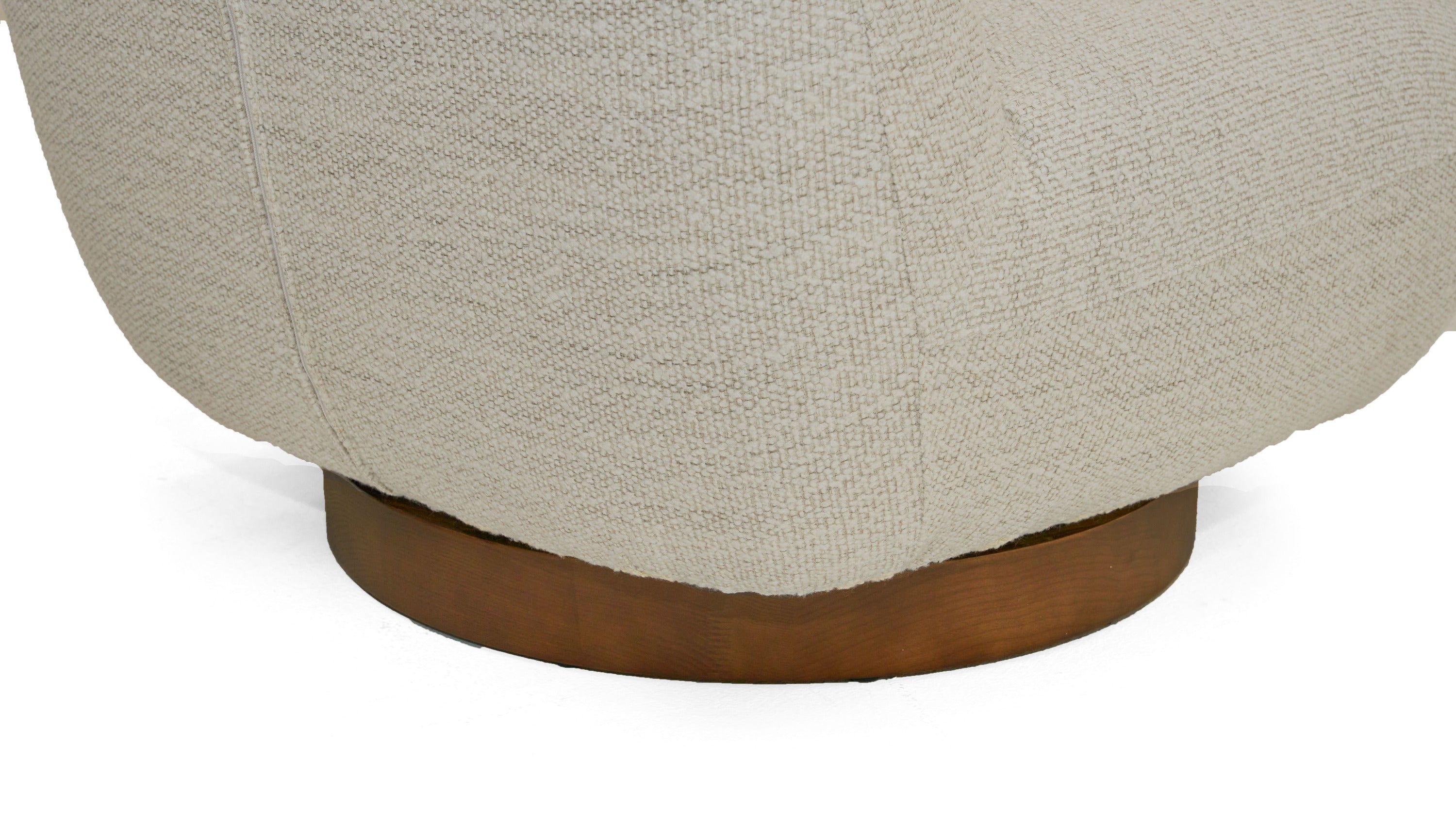 Modrest Renee - Modern Cream Fabric Swivel Chair