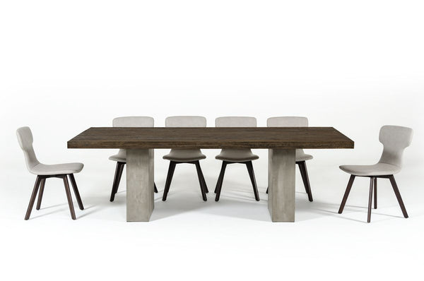 Modrest Renzo Modern Oak & Concrete 118" Dining Table