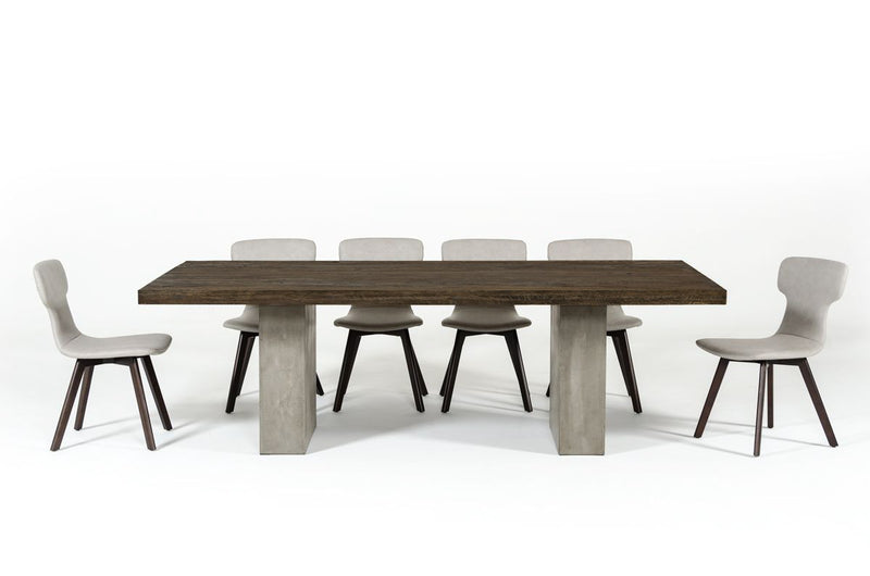 Modrest Renzo Modern Oak & Concrete 118" Dining Table