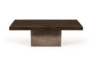 Modrest Renzo Modern Oak & Concrete Coffee Table