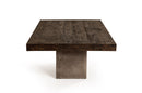 Modrest Renzo Modern Oak & Concrete Coffee Table