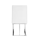 Modrest Frankie - Modern White & Brushed Stainless Steel Dining Chair