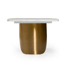 Modrest Reynold - Glam Faux Marble + Gold Stainless Steel 94-Inch Dining Table