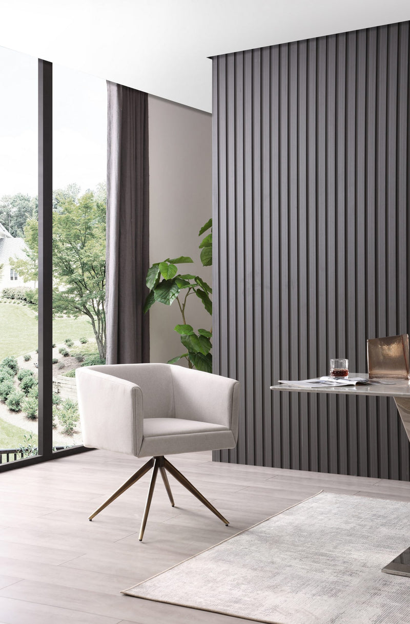 Modrest Riaglow - Contemporary Light Grey Fabric Dining Chair