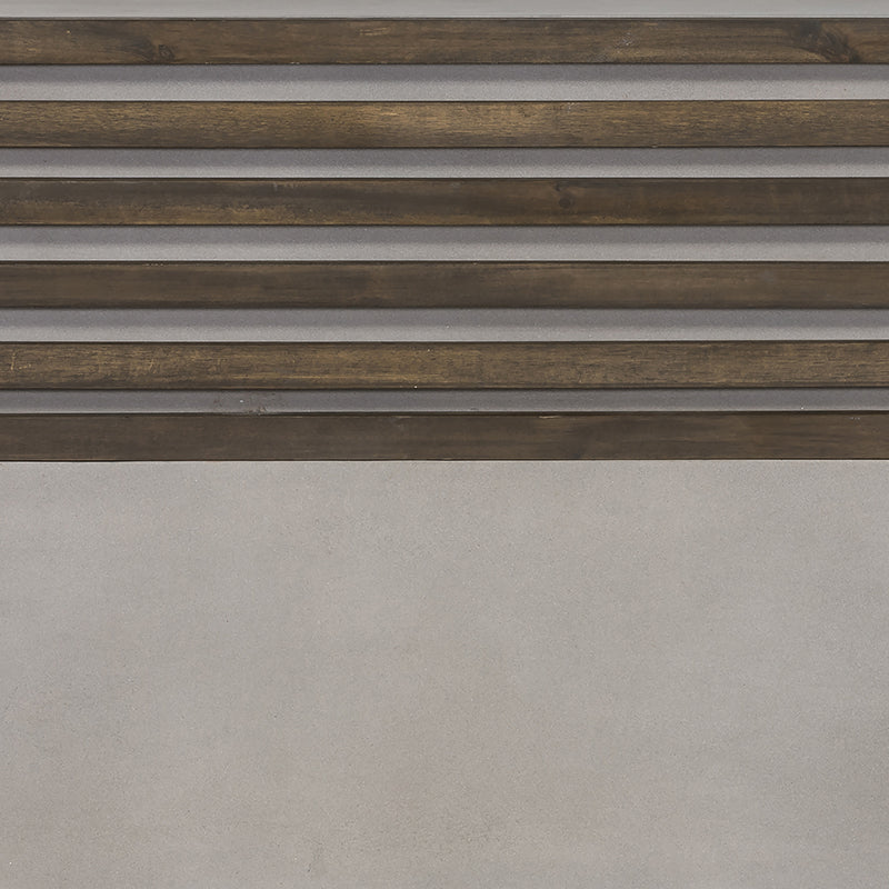 Modrest Delaware Modern Concrete & Acacia Rectangular Coffee Table
