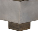 Modrest Delaware Modern Concrete & Acacia Square Coffee Table