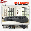 SEASONS2 5PC Oversized Sectional – Free TV or Area Rug