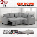 Ariel Sectional Pullout bed dub Charging ports – Includes Free TV or Area Rug