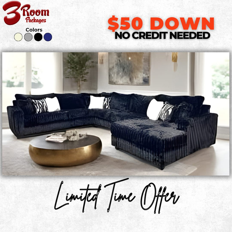 S320 Couduroy Sectional – Limited Time Offer