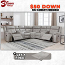Jacob Stone Reclining Sectional – Comes with a FREE Rug!