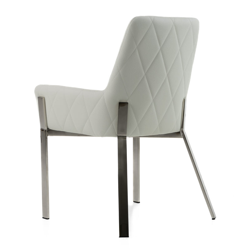 Modrest Robin Modern White Bonded Leather Dining Chair