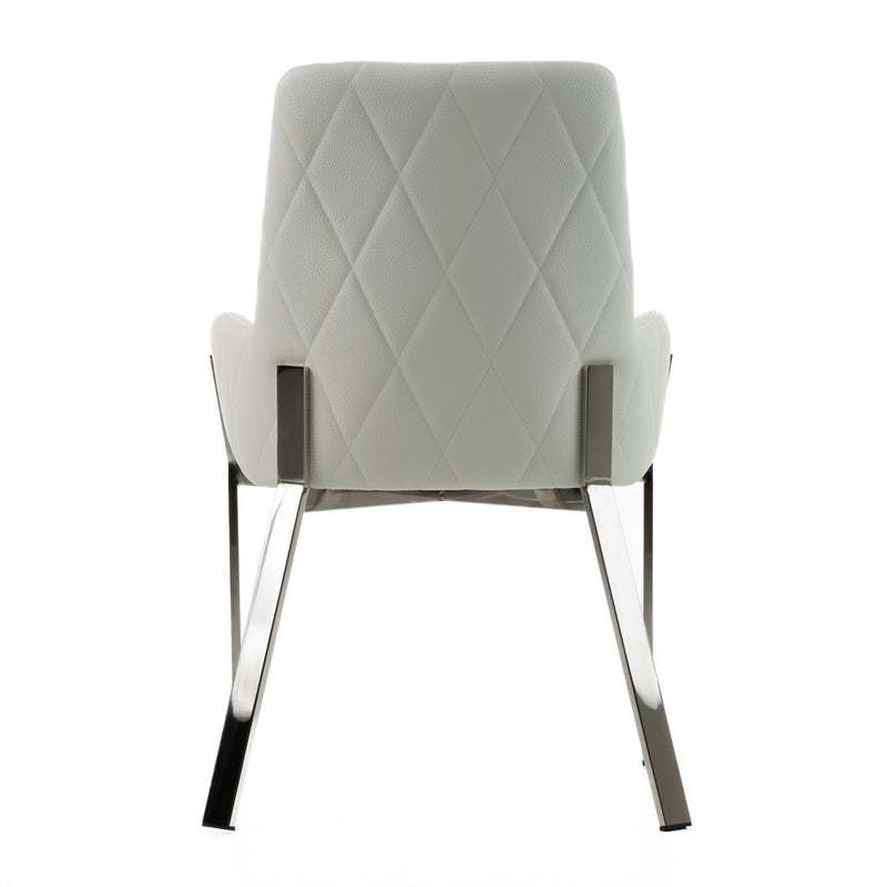 Modrest Robin Modern White Bonded Leather Dining Chair