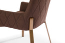 Modrest Robin - Modern Brown & Brass Dining Chair