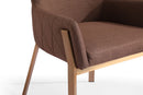 Modrest Robin - Modern Brown & Brass Dining Chair