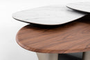 Modrest Robson - Modern Ceramic + Walnut Coffee Table