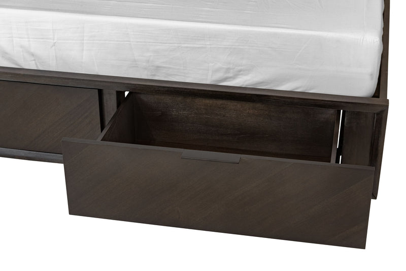 Modrest Roger - Eastern King Mid-century Acacia Bed