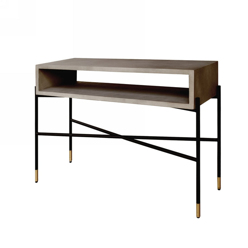 Modrest Walker Modern Concrete & Metal Console Table