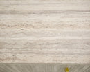 Nova Domus Roma - Modern Faux Travertine + Gold Dresser