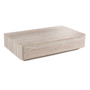 Nova Domus Roma - Modern Faux Travertine Rectangular Coffee Table