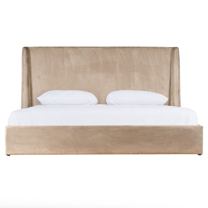 Modrest Roma - Modern Taupe Microfiber Upholstered Bed