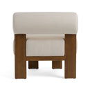 Modrest Rosanne Modern Off White Fabric Accent Chair